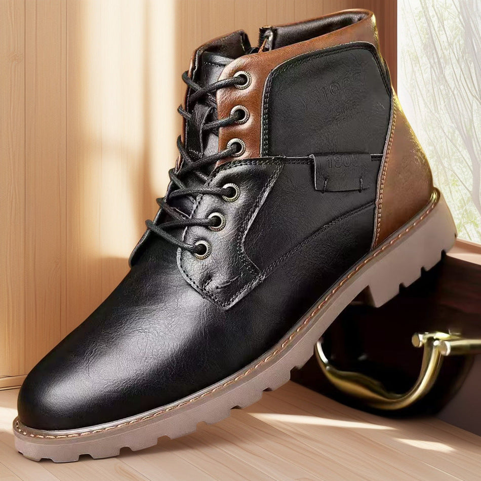 Men’s Martin Boots Casual Zipper High Top