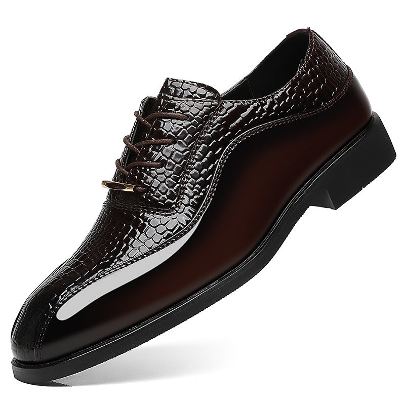 Men’s Wedding Groom Pointed Leather Shoes