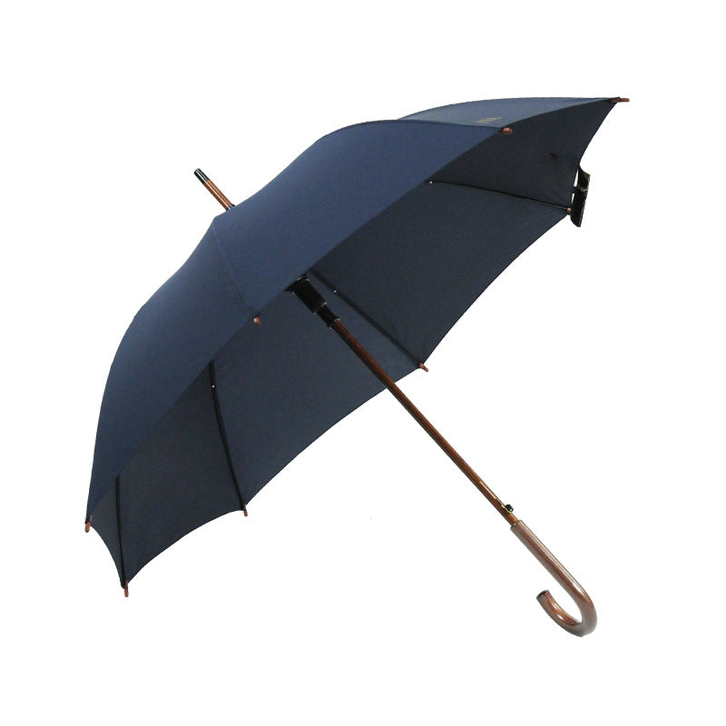 Paradise 118E Vintage Wooden Curved Handle Automatic Umbrella