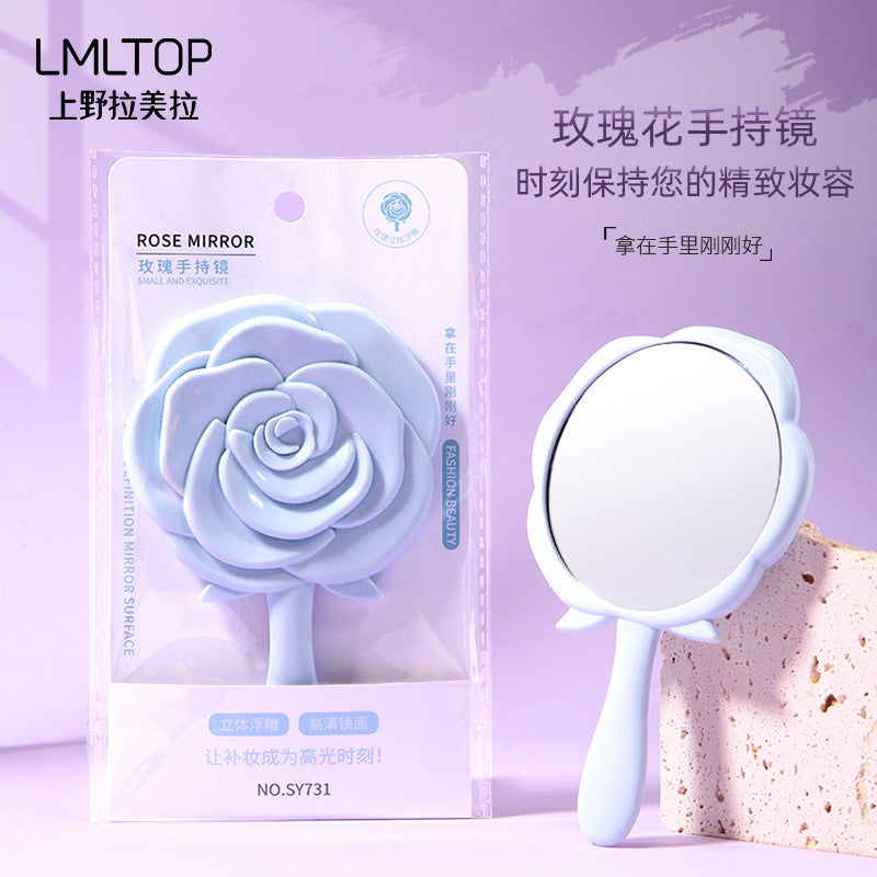 Rose Handheld Mirror | 3D Portable Makeup