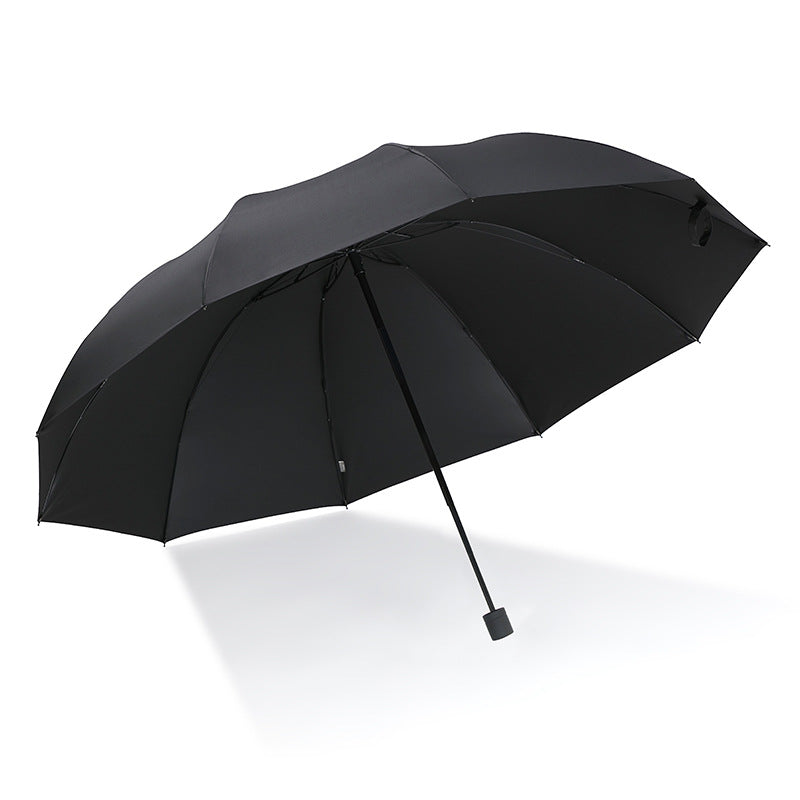 Ten-Bone Large Foldable Rain or Shine Manual Sun Parasol