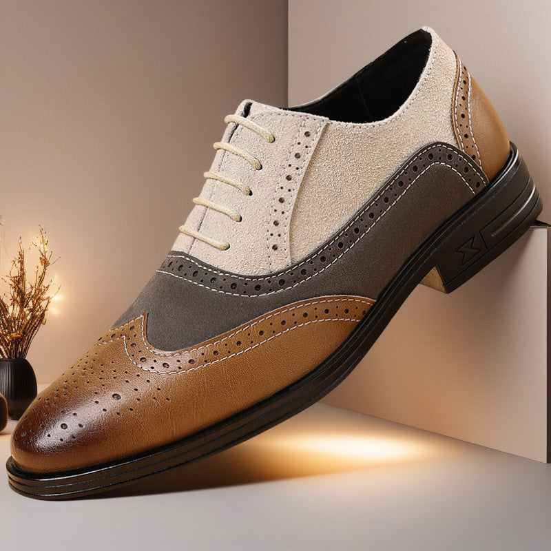 Men’s British Brogue Formal Leather Shoes Trendy