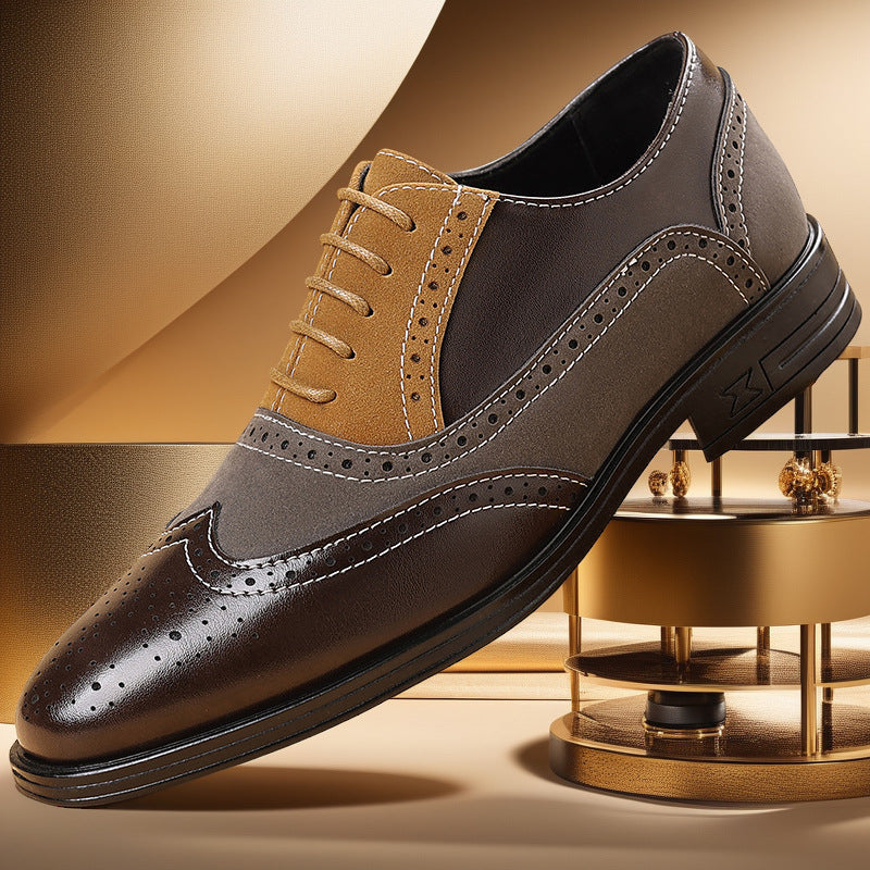 Men’s British Brogue Formal Leather Shoes Trendy