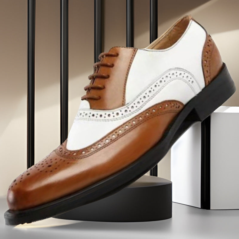 Men’s Brogue Leather Dress Shoes Stylish Plus Size