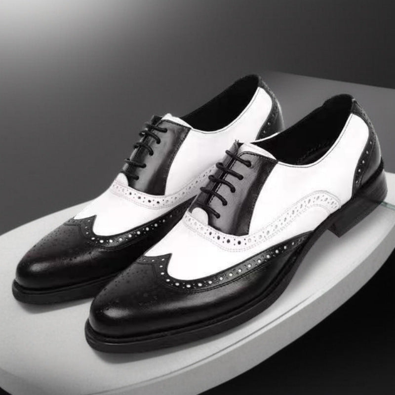 Men’s Brogue Leather Dress Shoes Stylish Plus Size