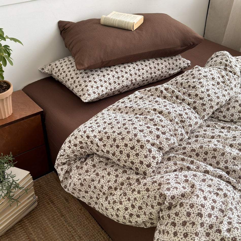 2026 Retro Washed Cotton Artistic Bedding & Fitted Sheet Set