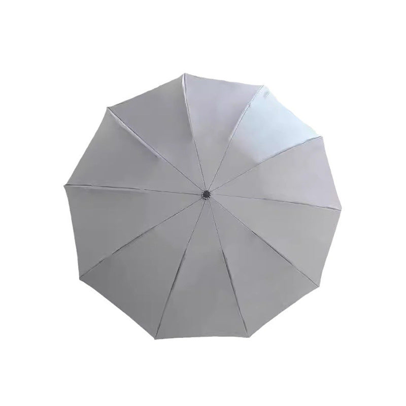 Automatic 10-Bone Reverse Folding Umbrella with LED Light &
