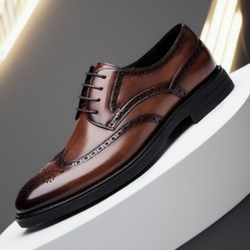 Men’s Brogue Wedding Business Leather Shoes