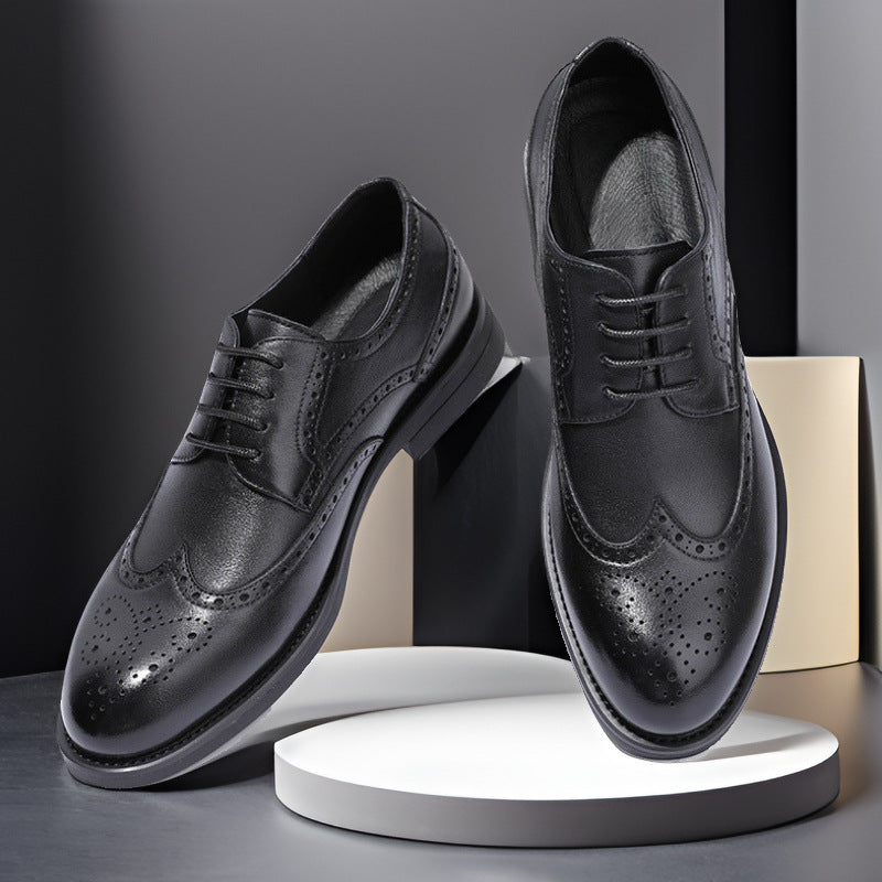 Men’s Brogue Wedding Business Leather Shoes