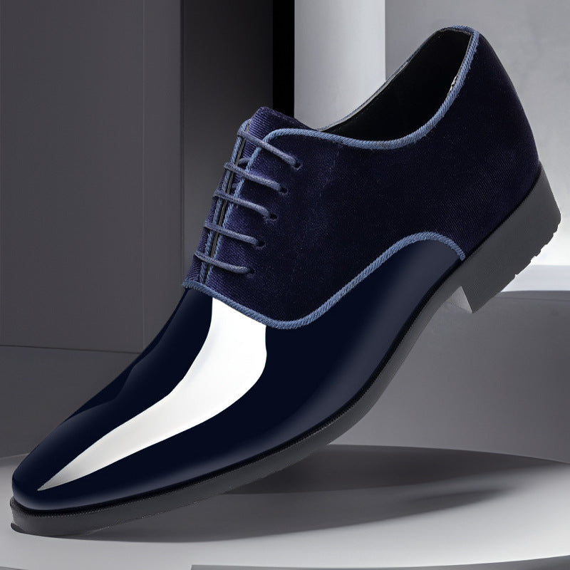 Men’s Bright Pointed Business Leather Shoes