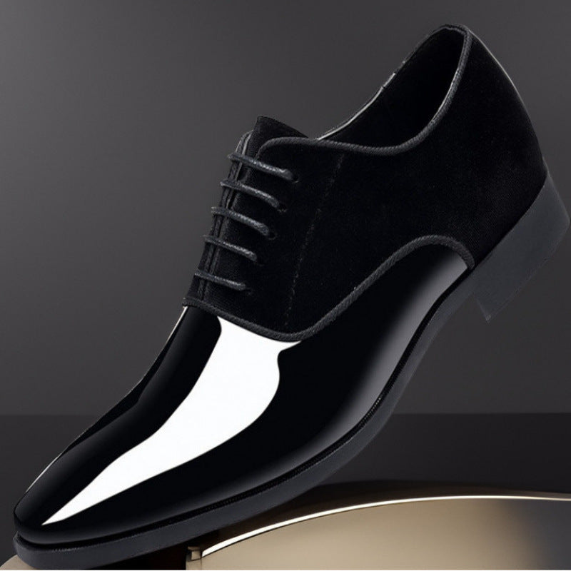 Men’s Bright Pointed Business Leather Shoes
