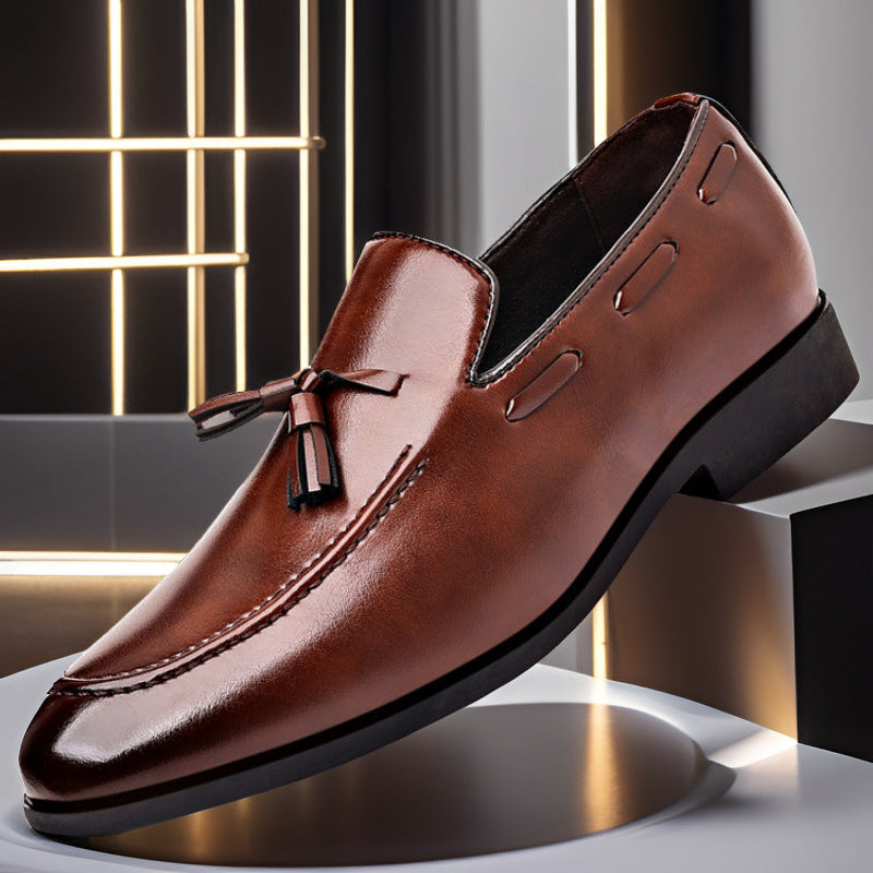 Men’s Slip-On British Casual Leather Shoes