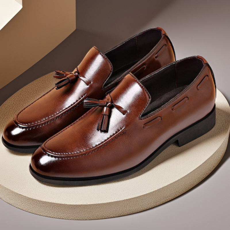 Men’s Slip-On British Casual Leather Shoes