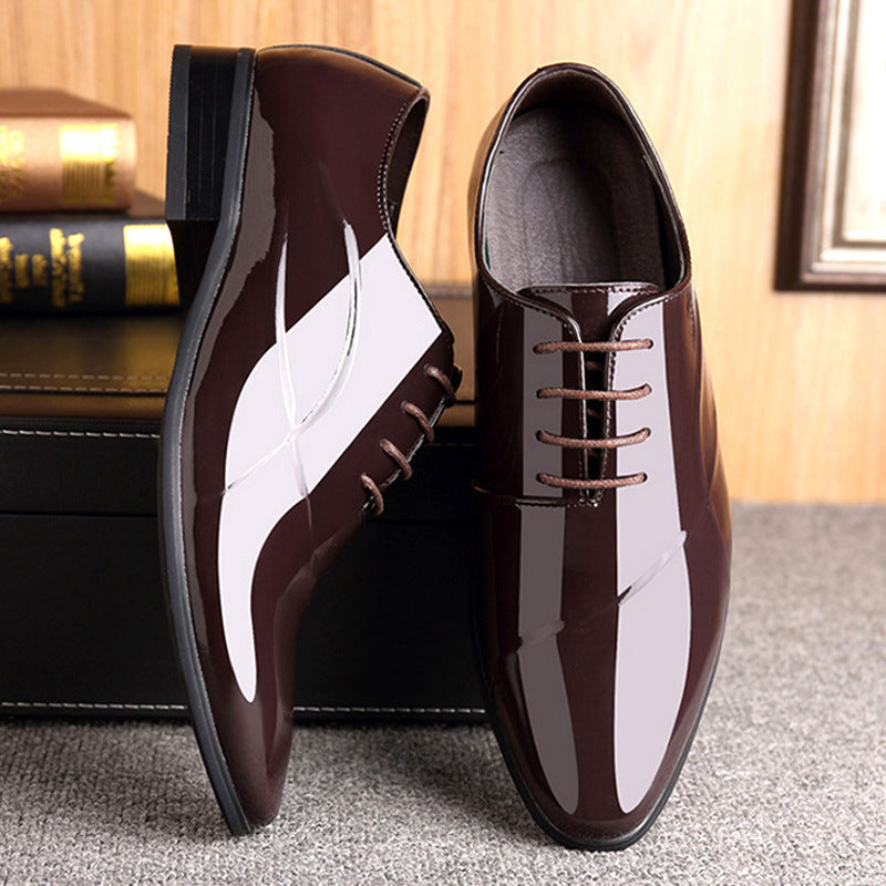 Men’s Pointed Patent Wedding Formal Shoes