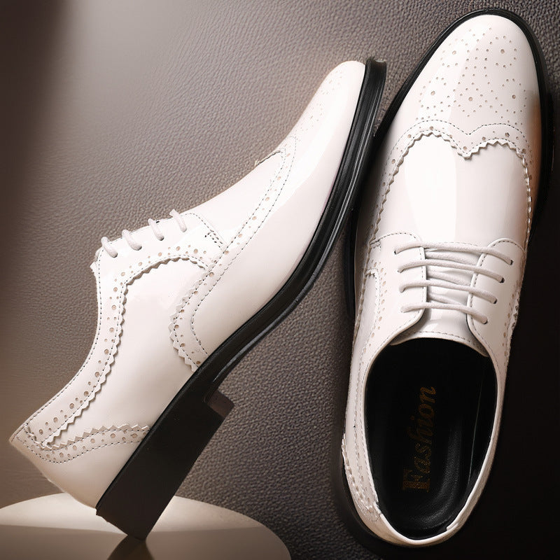 Men’s Patent Brogue Wedding Dress Shoes