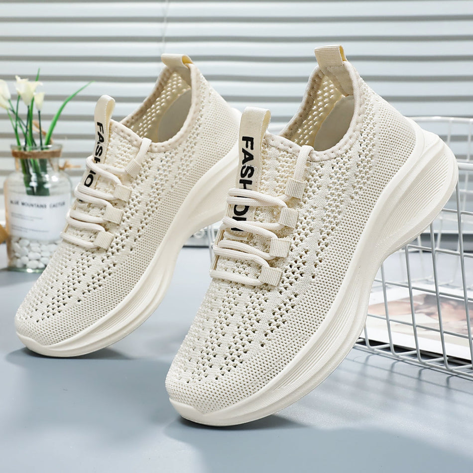 2026 Spring Korean Style Fly-Knit Breathable Fashion Sneakers