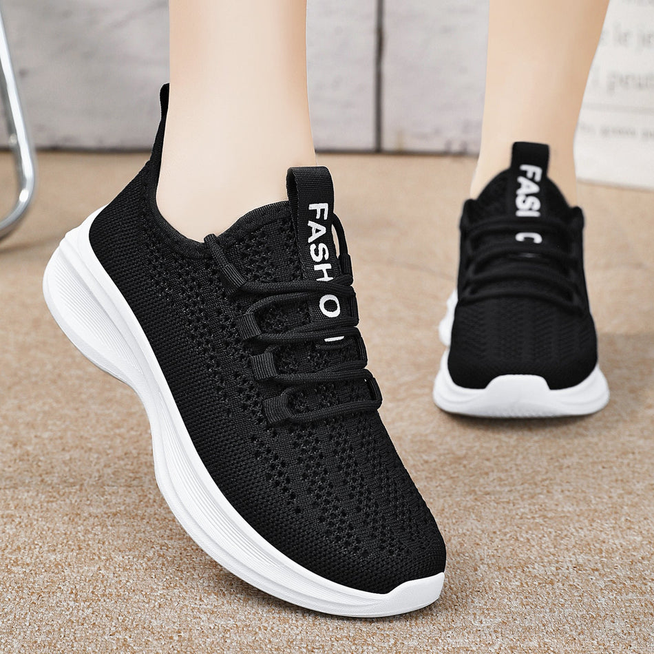 2026 Spring Korean Style Fly-Knit Breathable Fashion Sneakers