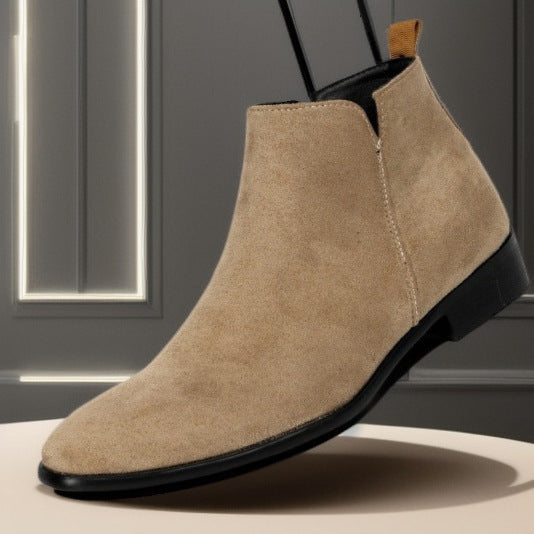 STOCK-Men’s Zipper Chelsea Boots Fashion Ankle Boots