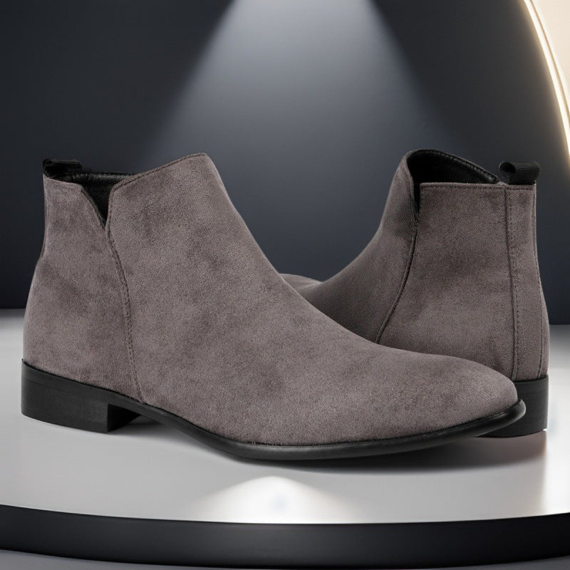 STOCK-Men’s Zipper Chelsea Boots Fashion Ankle Boots