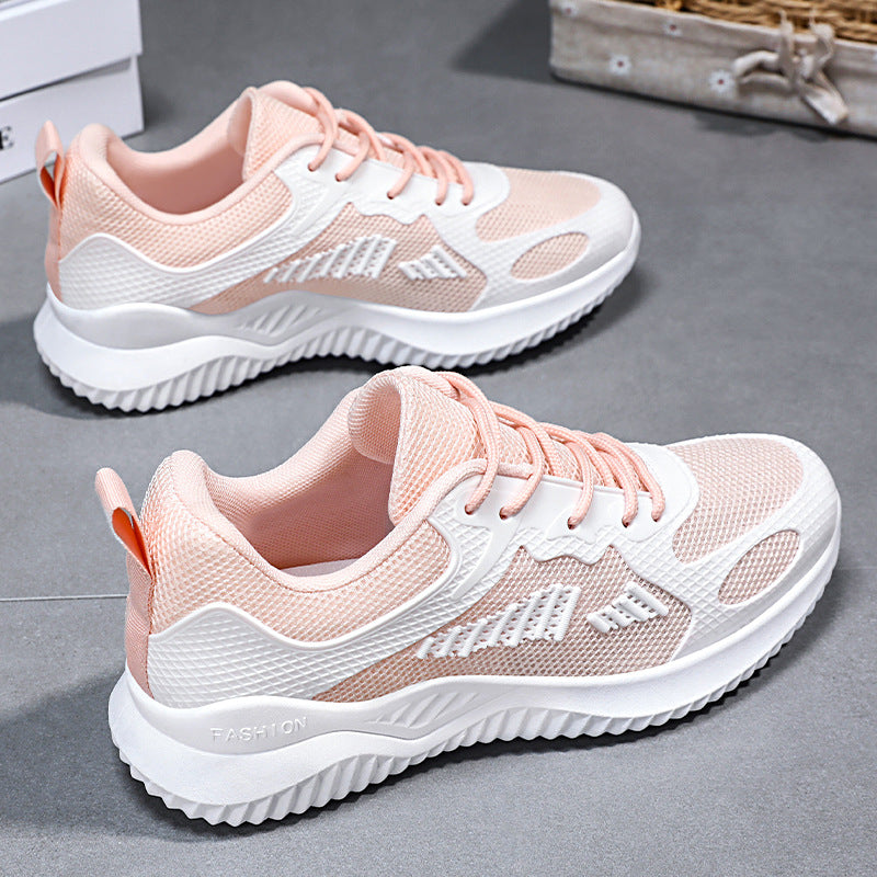 2026 Spring New Korean Style Fly-Knit Breathable Casual Sneakers