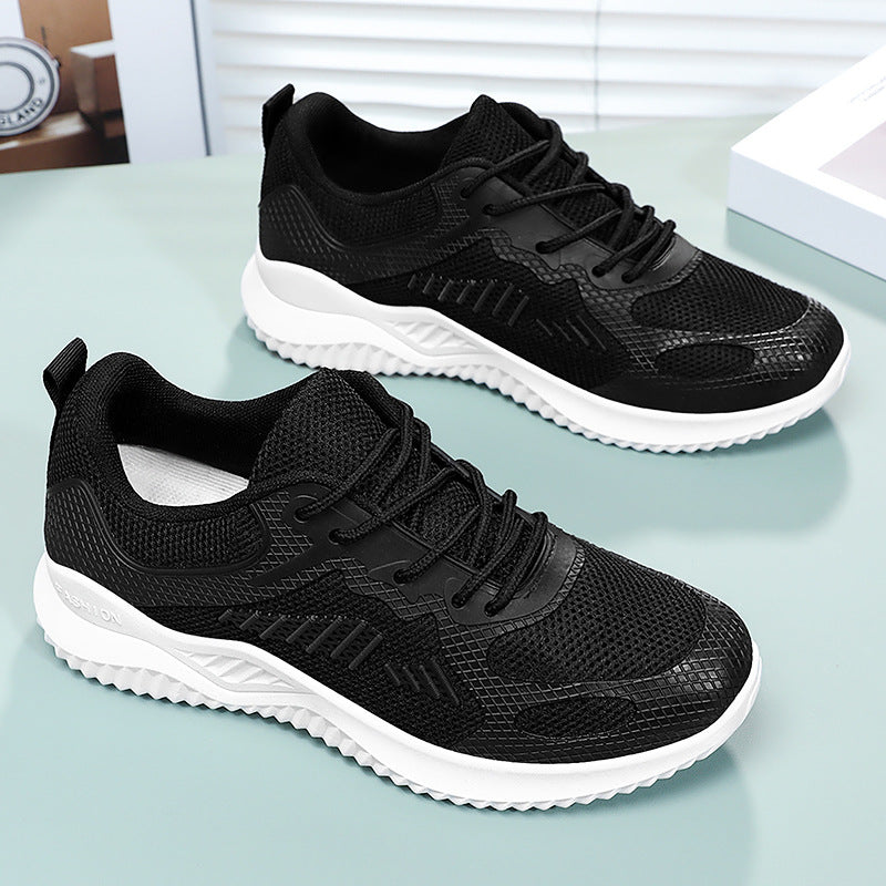 2026 Spring New Korean Style Fly-Knit Breathable Casual Sneakers