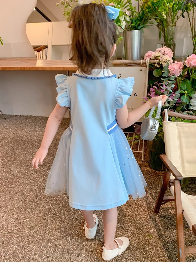 2026 Elsa Princess Summer Polo Dress for Girls