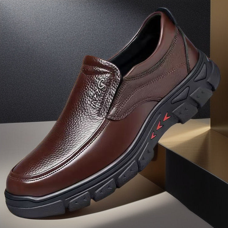 Men’s Winter Leather Fleece Casual Dad Shoes