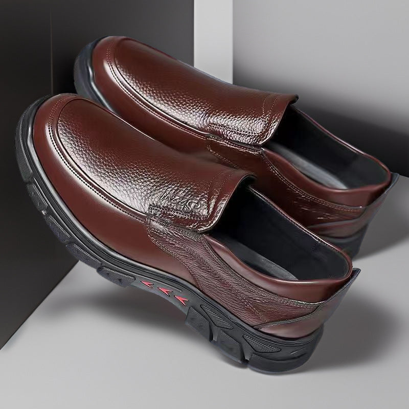 Men’s Winter Leather Fleece Casual Dad Shoes