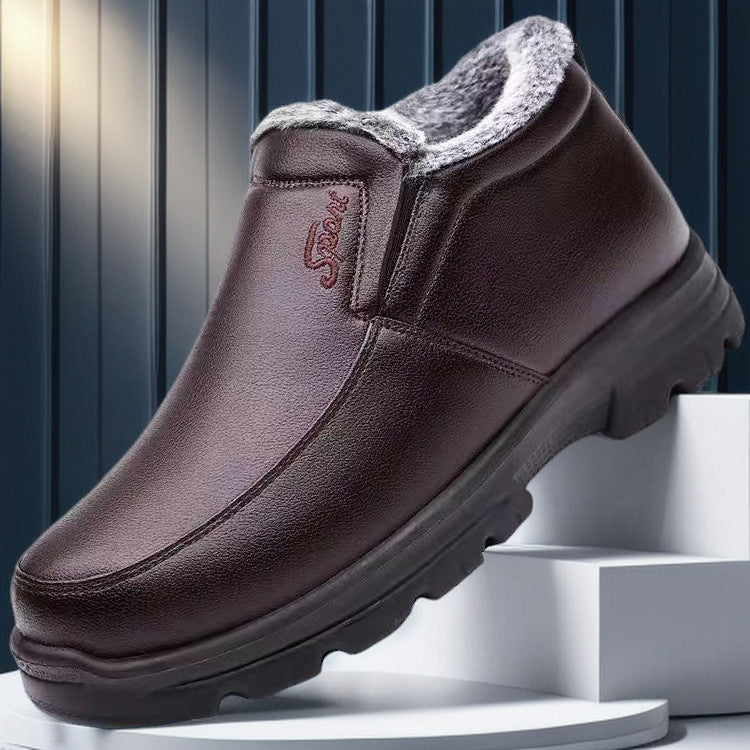 Men’s Warm Cotton Soft Sole Winter Shoes Plus Size