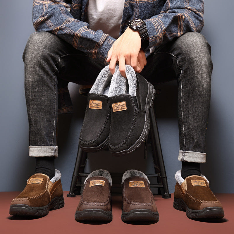 Men’s Old Beijing Warm Cotton Dad Shoes Plus Size