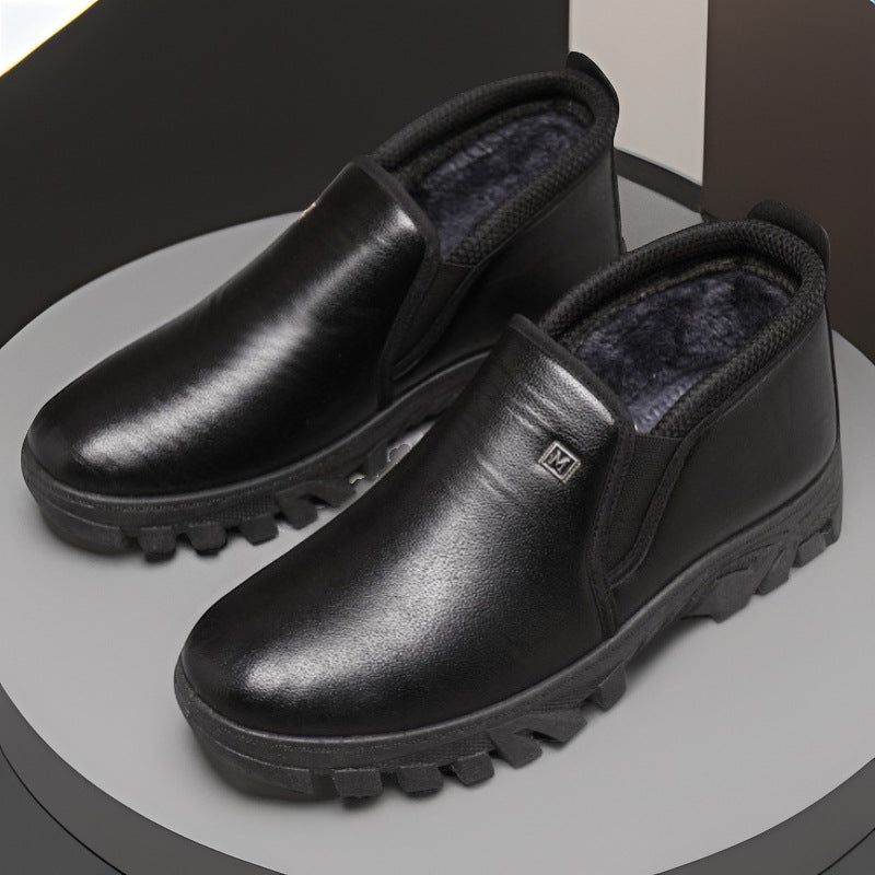 Men’s Thick Sole Warm Cotton Winter Shoes Plus Size