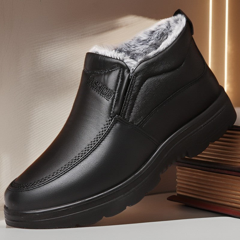 Men’s Winter Fleece Warm Non-Slip Cotton Shoes