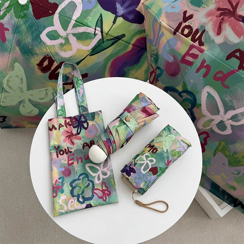 Compact Card Style UV Rain Umbrella