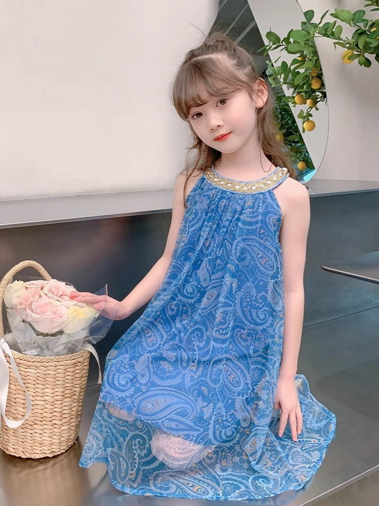 2026 Girls Gauze Suspender Princess Summer Dress