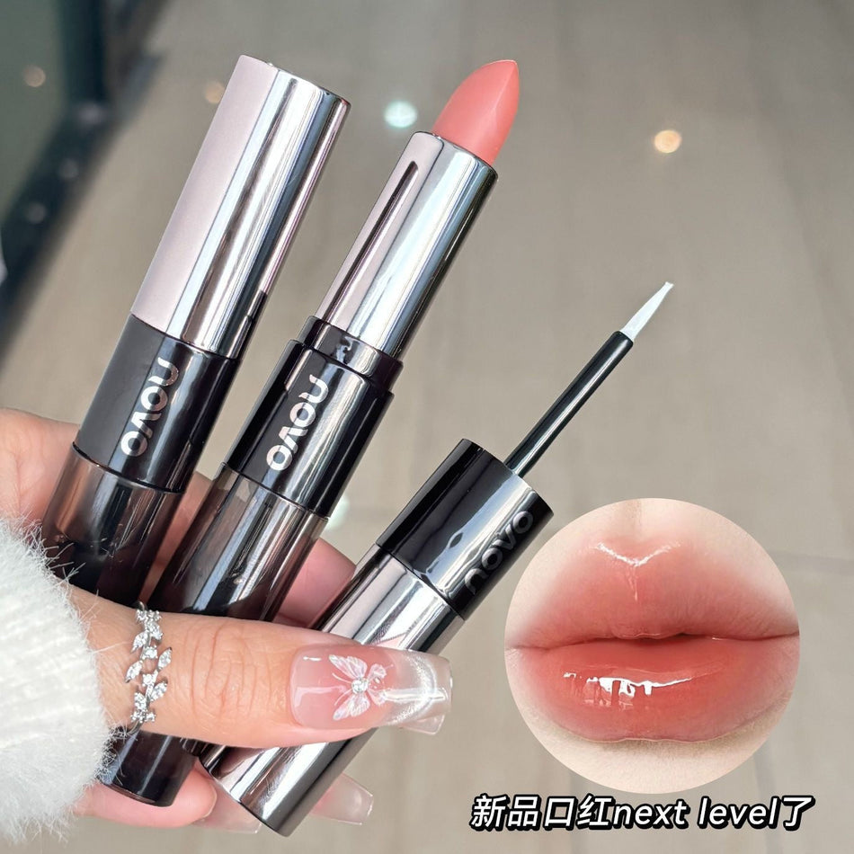 Novo 2-in-1 Velvet Matte Lipstick & Raincoat: Transfer-Proof