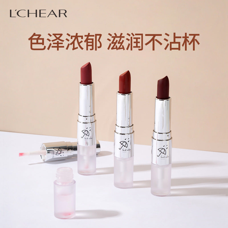 2-in-1 Velvet Raincoat Lipstick: Total Color Lock