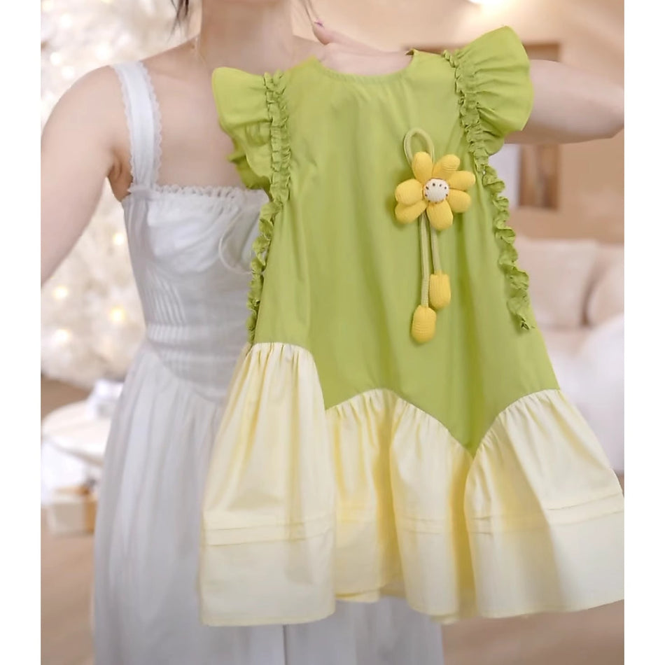 2026 Girls Sleeveless Princess Summer Tank Dress