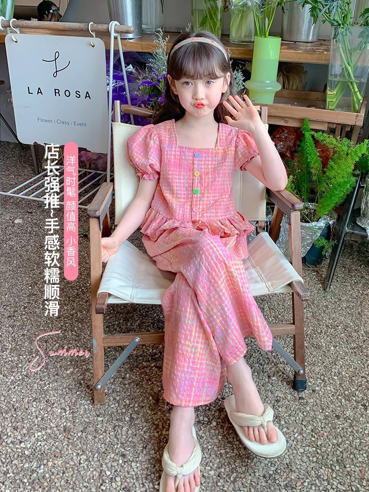 2026 Girls Hanfu Two-Piece Summer Dress Set