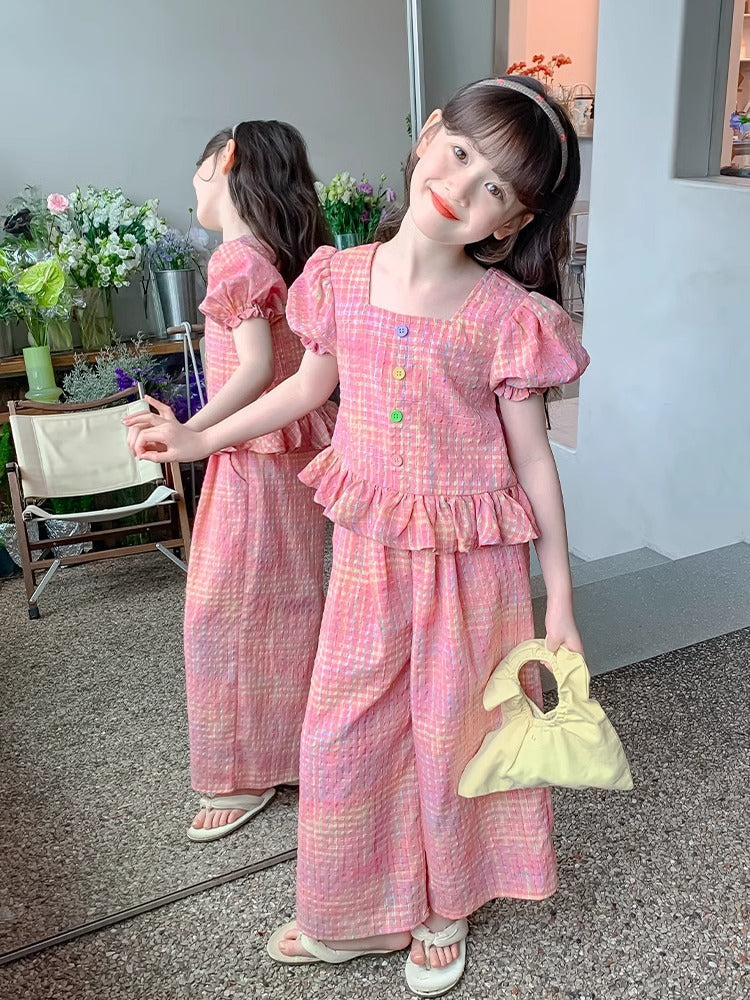 2026 Girls Hanfu Two-Piece Summer Dress Set