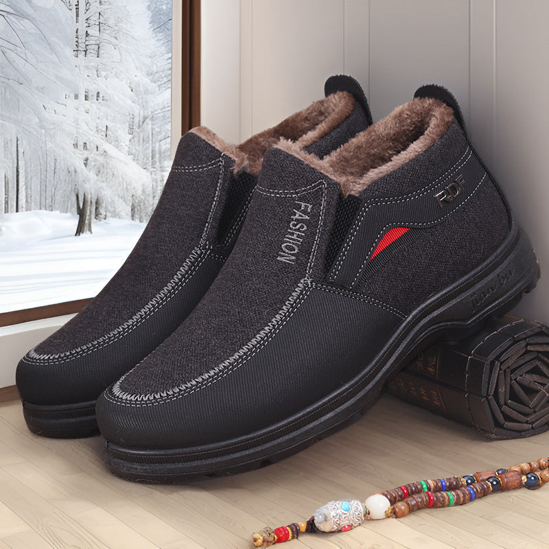 Men’s Old Beijing Warm Soft Sole Cotton Shoes