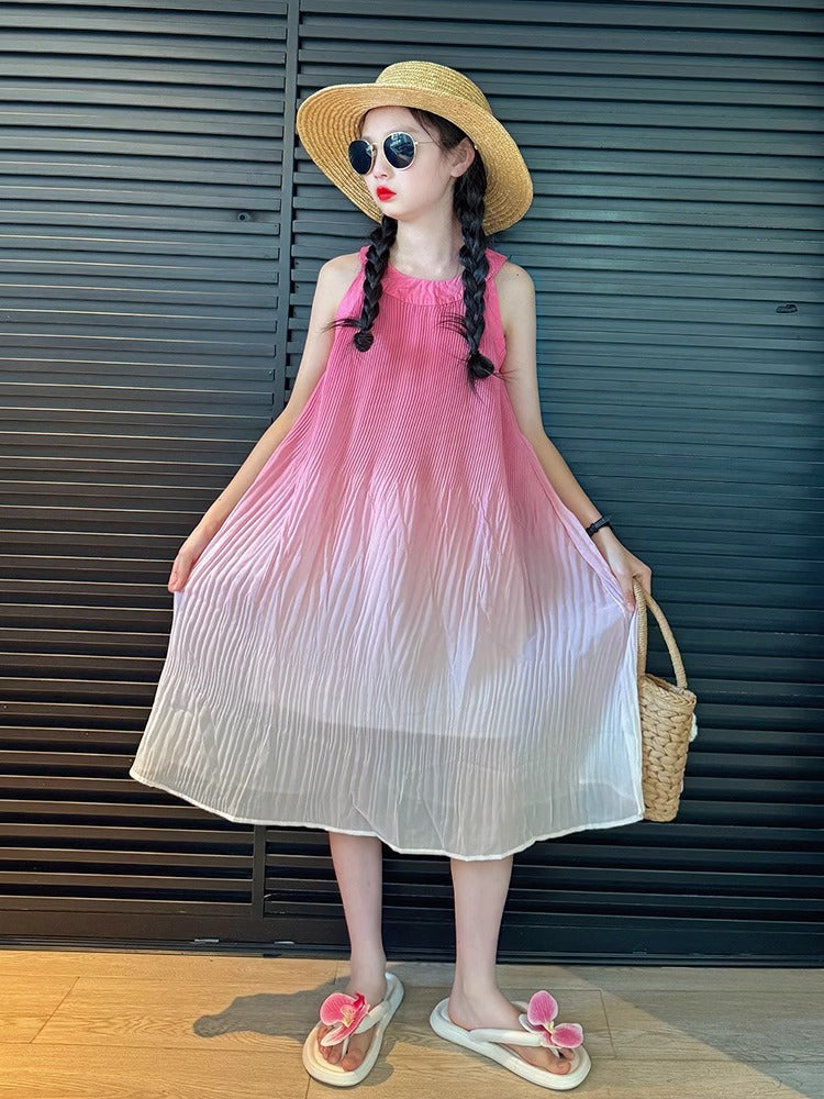 2026 Girls Dopamine Bohemian Beach Summer Dress