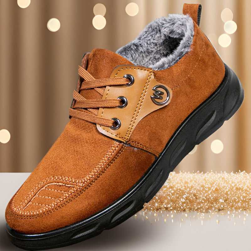 Men’s Lace-Up Warm Cotton Winter Dad Shoes