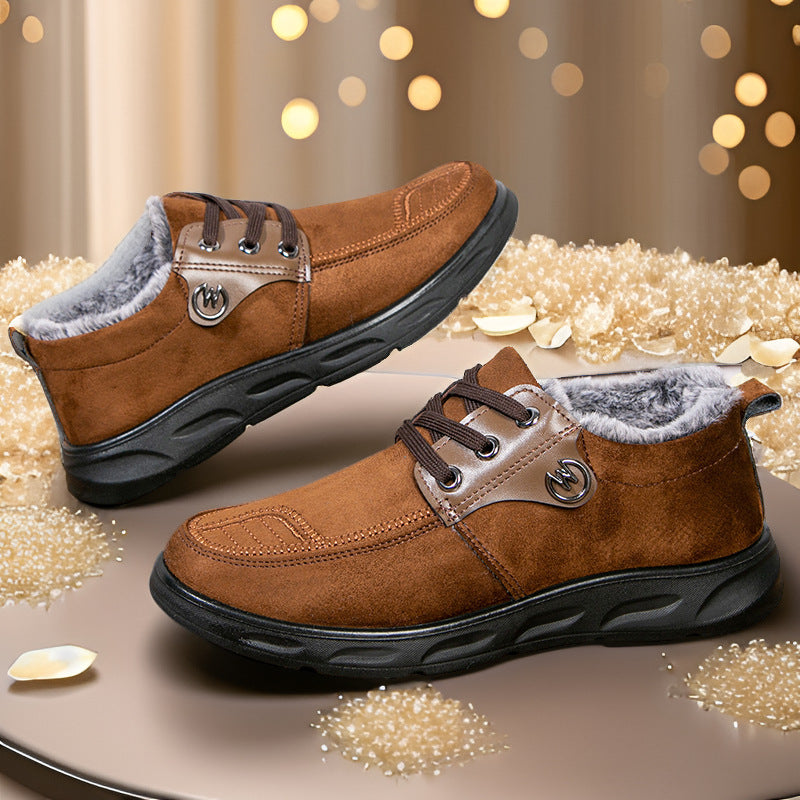 Men’s Lace-Up Warm Cotton Winter Dad Shoes