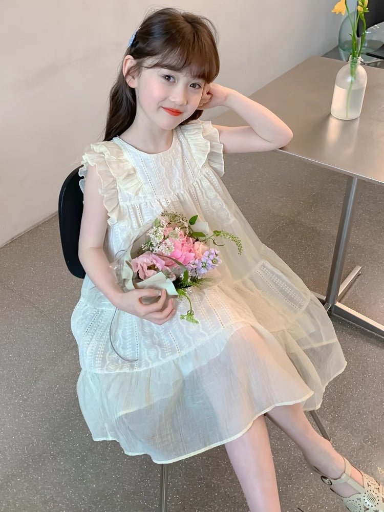 2026 Girls Sweet Fungus Vest Princess Summer Dress