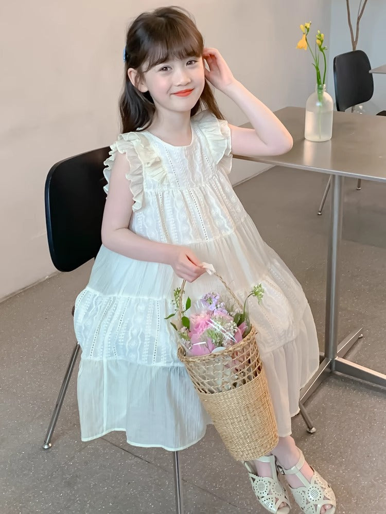 2026 Girls Sweet Fungus Vest Princess Summer Dress