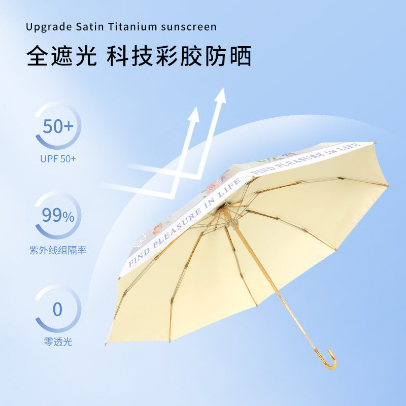 Compact Folding UV Sun Rain Umbrella