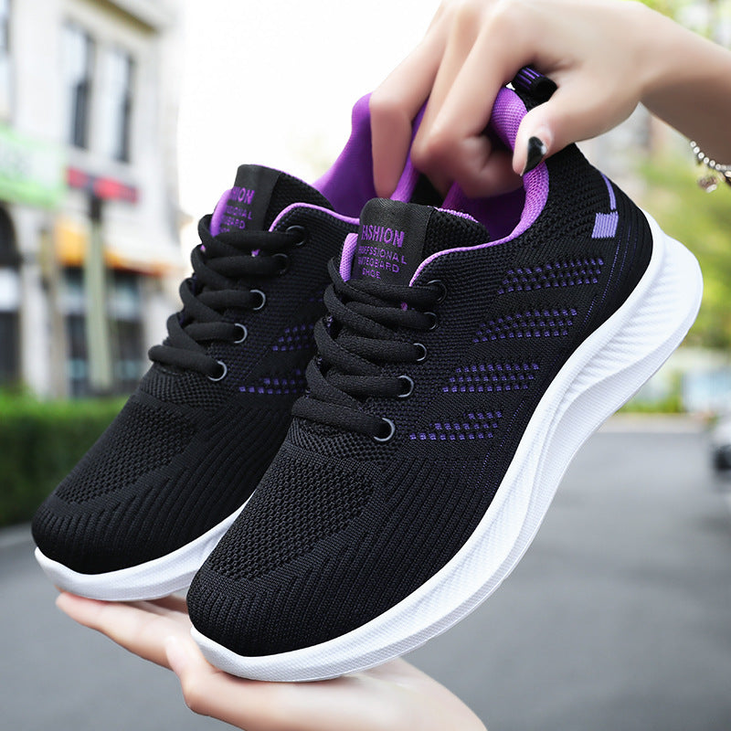 Fly Knit Slender Soft Sole Walking Shoes