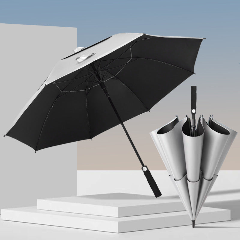 Titanium Silver Golf UV Protection Umbrella