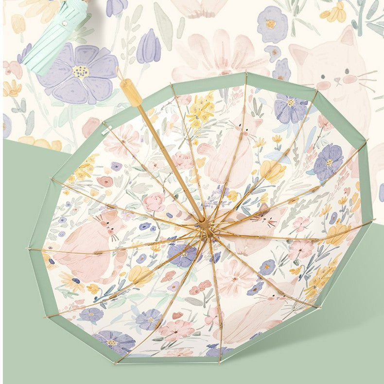 Chinese Style 16 Bone UV Rain Umbrella