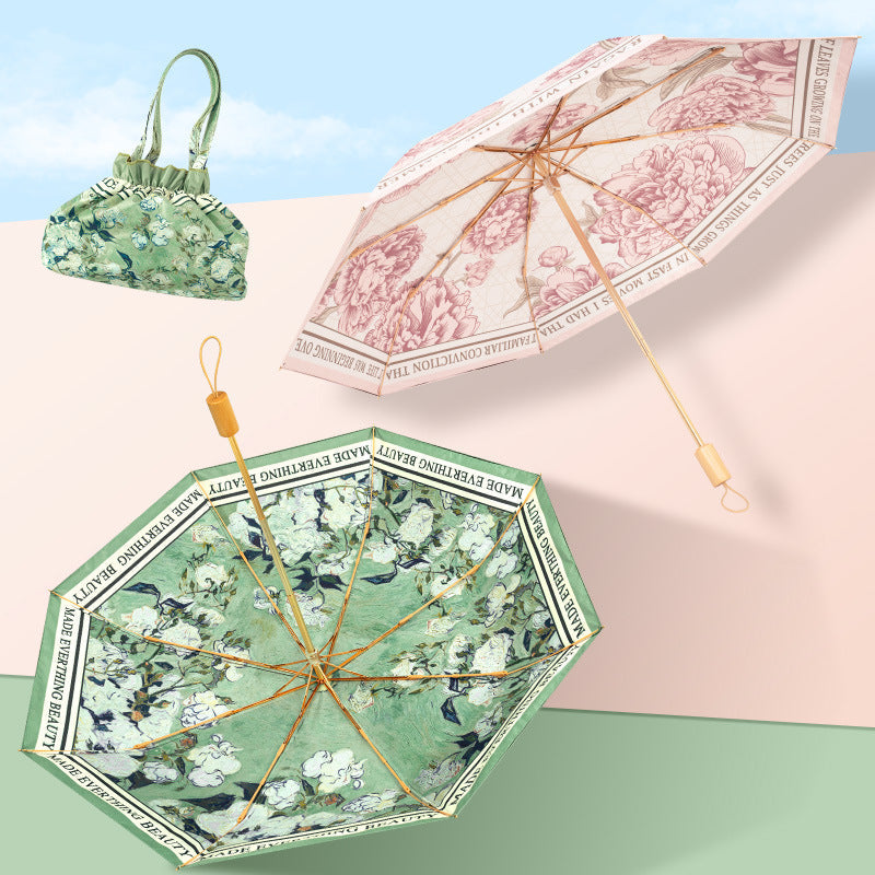 Double Layer Floral UV Protection Umbrella